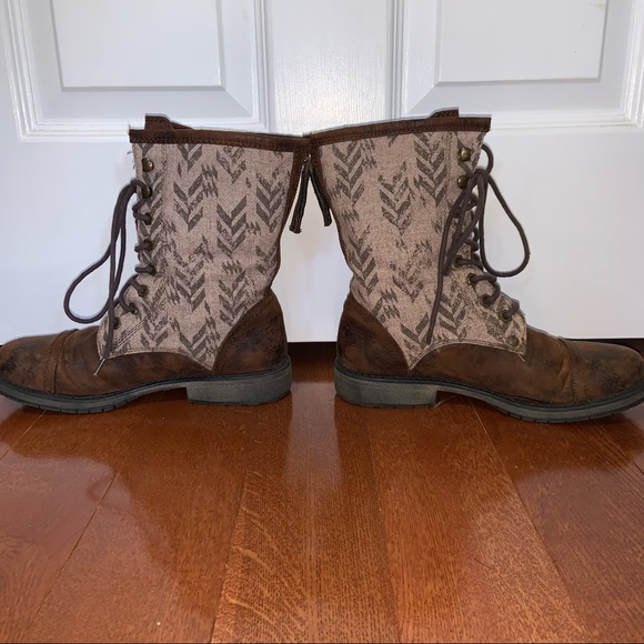 ROXY brown lace-up hiking boots - Picture 4 of 7